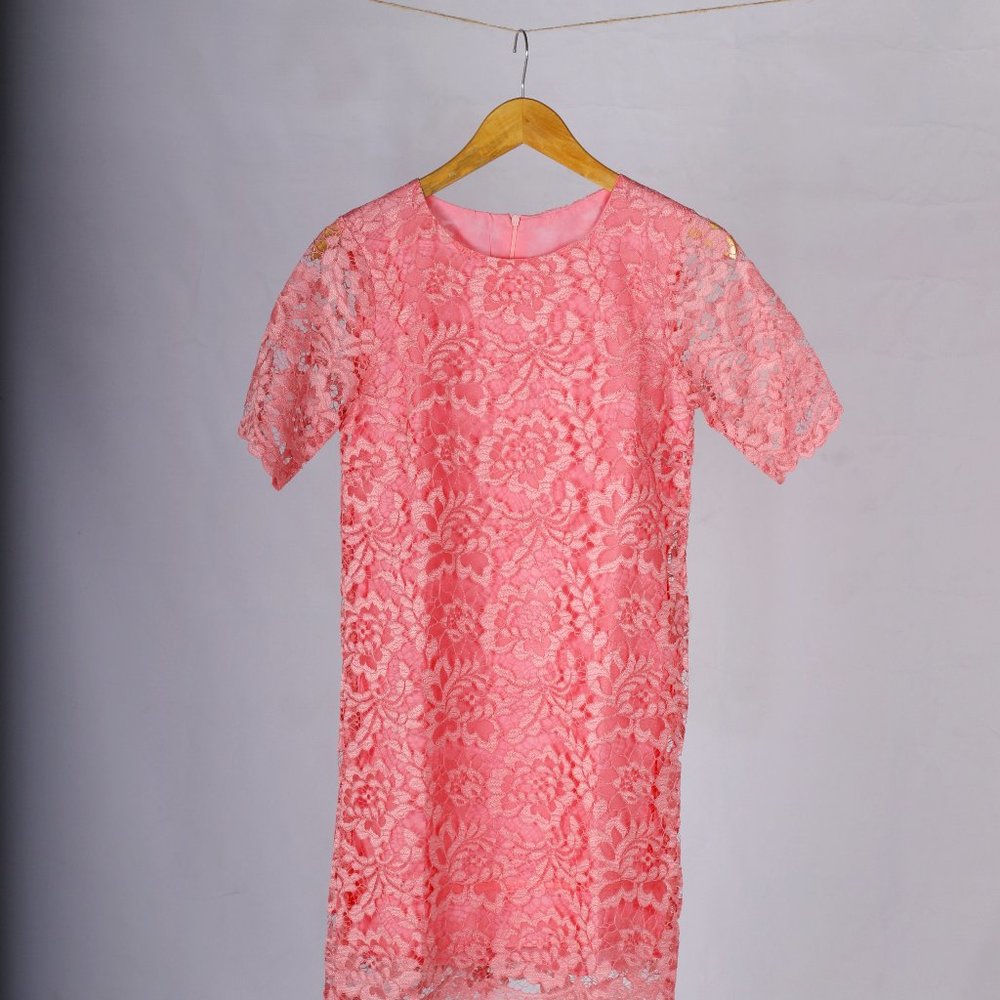 Women Long Slv V-neck Mini Rib Dress